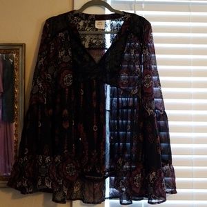 Sheer boho tunic XXL